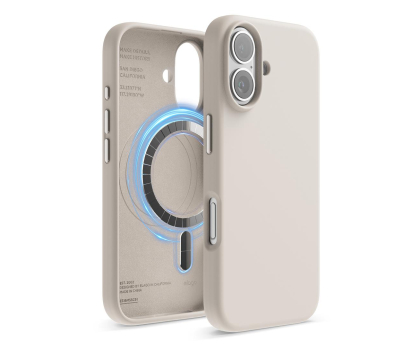 Etui do telefonów Elago Magnetic Silicone do iPhone 16 Stone ES16MSSC61-ST